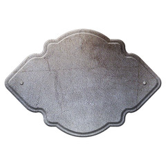 steel metal plate isolated on white