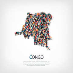 people map country Congo vector