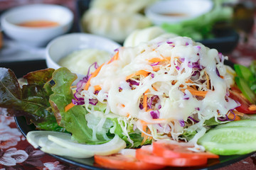 vegetable salad or mixed salad dish