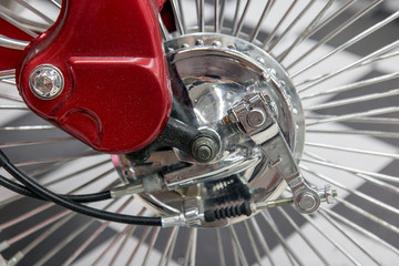 Fototapeta na wymiar detail front wheel motorcycle