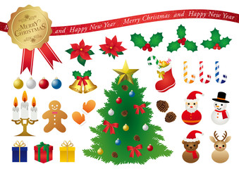 Fototapeta premium クリスマス イラスト素材セット