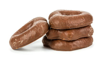 Gingerbread cookies on white background!