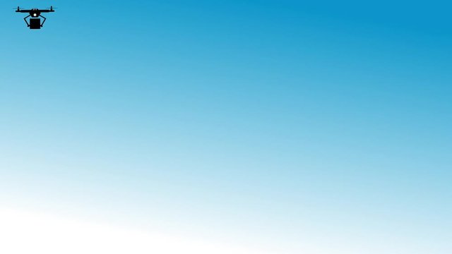 Drohne mit Paket Transport Animation