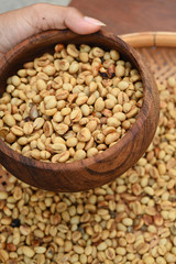 Obraz premium Close up of coffee beans for background