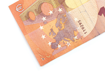 Ten Euro banknote fragment closeup!!