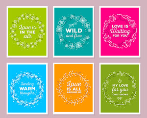 Vector collection of illustration of wonderful template with flo