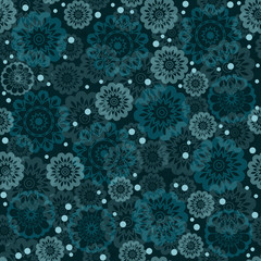 Geometric seamless floral pattern