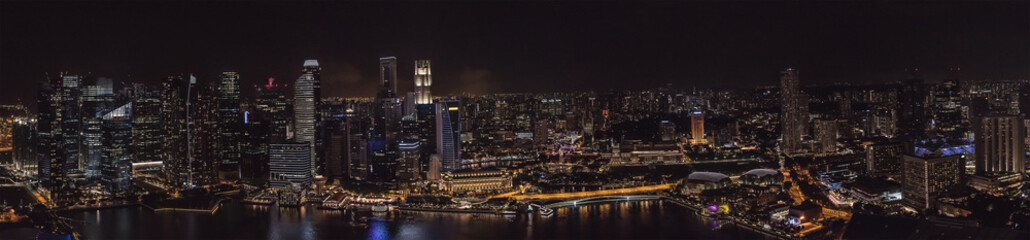 Obraz na płótnie Canvas Singapore City at Night