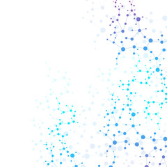 Structure molecule and communication. Dna, atom, neurons. Scientific concept for your design. Connected lines with dots. Medical, technology, chemistry, science background. Vector illustration.