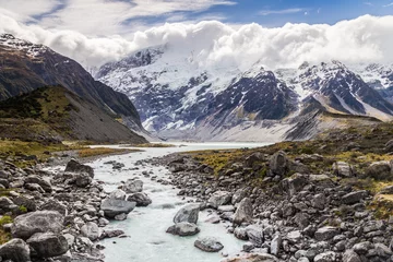 Foto auf Acrylglas Hooker River view at Hooker Valley Track, Mount Cook National Pa © WONG CHUN WAI