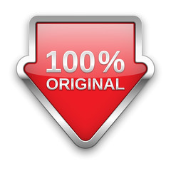 Original vector badge, silver
