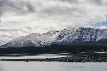  Lake Tekapo mountain view from Mt John, South Island, New Zeala