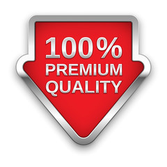 Premium quality vector badge, silver