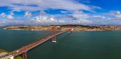 Lisbon and 25th of April Bridge - Portugal