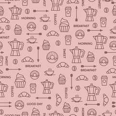 Pattern coffe and sweet food