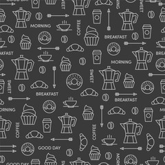 Pattern coffe and sweet food