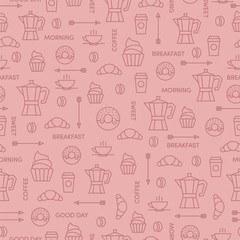 Pattern coffe and sweet food
