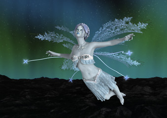 3D Rendering Winter Fairy