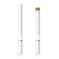 Realistic Cigarette with White Filter. Vector