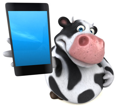 Fun cow - 3D Illustration