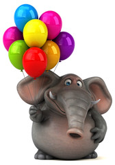 Fun elephant - 3D Illustration