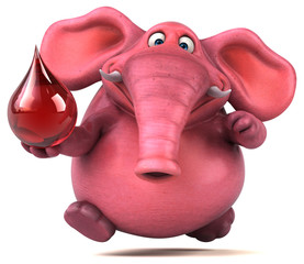 Pink elephant - 3D Illustration