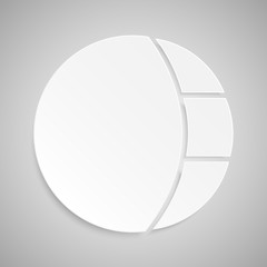 Paper Banner. Design Vector. Mockup. Circle.