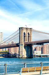 Obraz premium Brooklyn Bridge from Brooklyn promenade