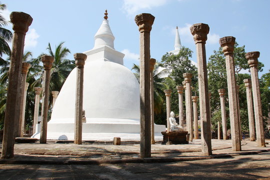 Buddhist temple on Mango plateau. Mihintale Sri Lanka