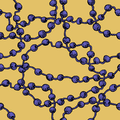 Seamless vector pattern with christmas beads