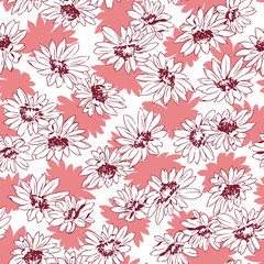 マーガレットの花柄