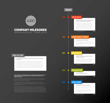Vector Infographic timeline report template