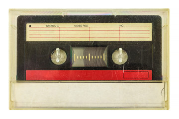 Vintage audio compact cassette isolated on white © Martin Bergsma