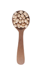 soy beans close up isolated on white background