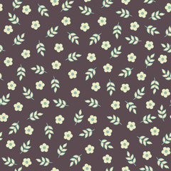 cute little flowers seamless pattern