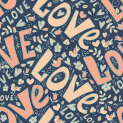 valentines day seamless vector background