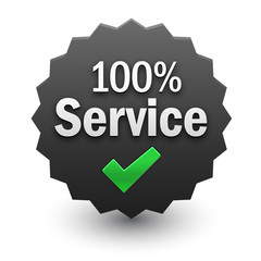 100% SERVICE Vector Stamp