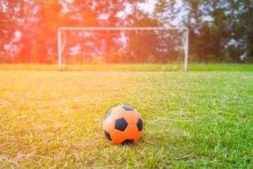 Orange soccer ball