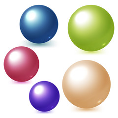 Multicolored  balls. Vector illustration.