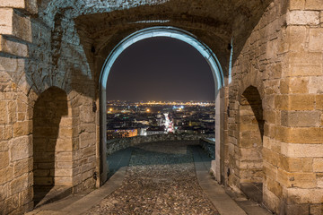Fototapeta na wymiar Bergamo città alta door , porta San Giacomo