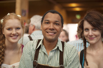 Friends enjoying Oktoberfest