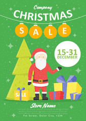 Fototapeta premium Sale holiday website banner templates. Christmas and New Year illustrations for social media banners, posters, email and newsletter designs, ads, promotional material