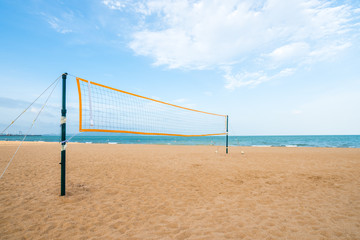 volleyball net on beach