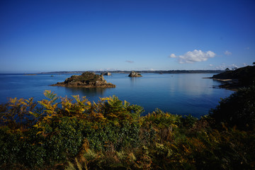 F, Bretagne, Finistère, Blick von Carantec in die Bucht von Mor © JM Soedher