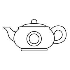 Teapot icon. Outline illustration of teapot vector icon for web design