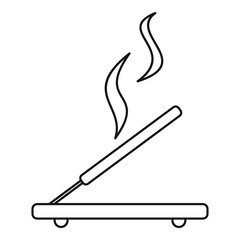 Incense sticks icon. Outline illustration of incense stick vector icon for web design