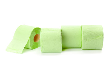 Fototapeta premium toilet paper isolated on white background