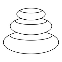 Stones for spa icon. Outline illustration of stones for spa vector icon for web design