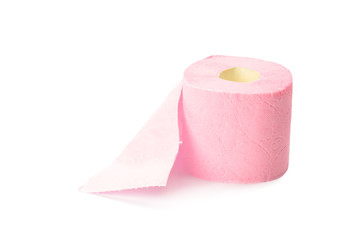 toilet paper isolated on white background