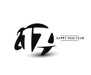 Happy new year 2017 - New Year Holiday design elements for holiday cards, for decorations Vector Illustration background